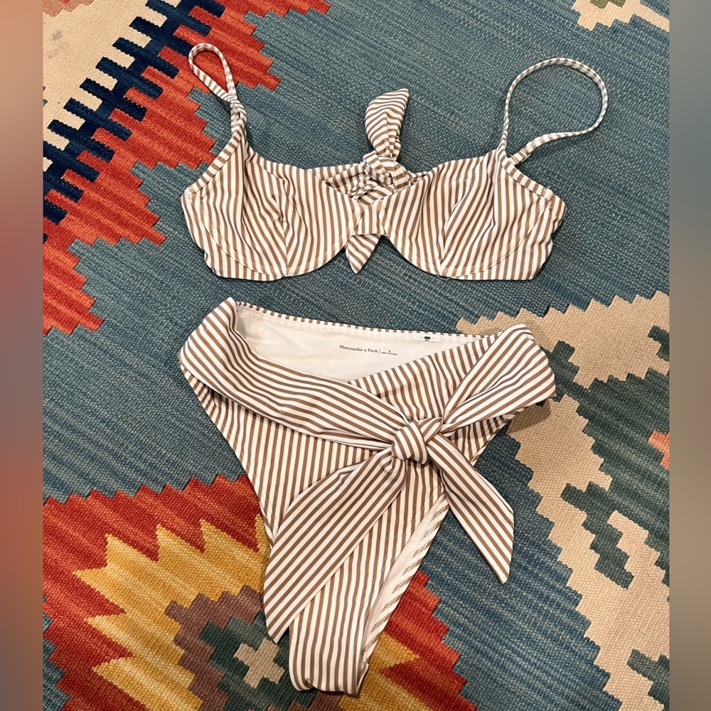 Abercrombie & Fitch striped bikini